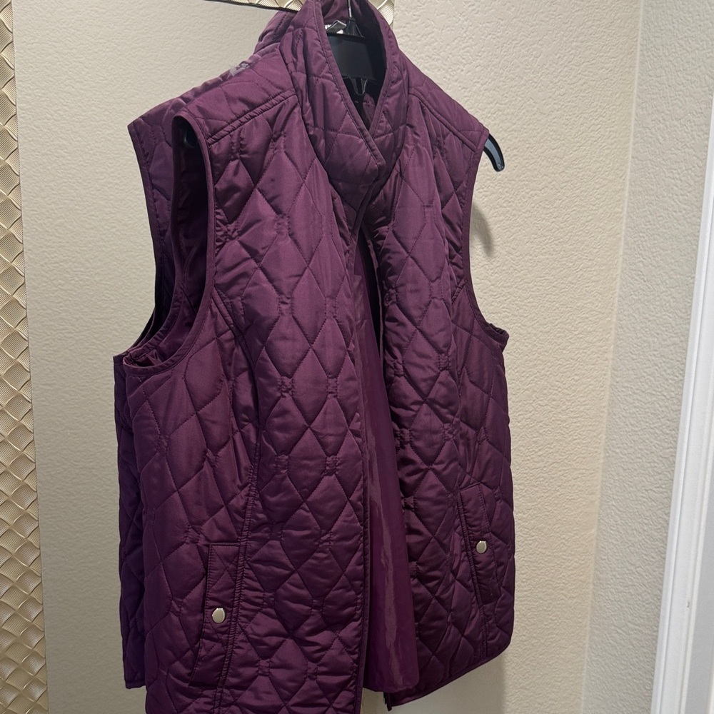 Quilted Purple Vest for Women